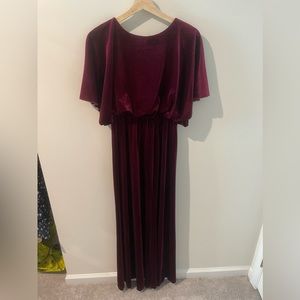 See and Be Seen Burgundy Velvet Maxi Dress